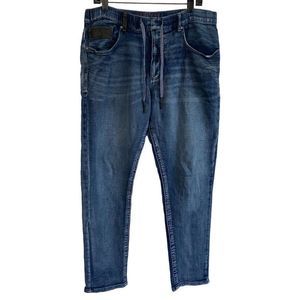 Request Premium Mens Straight Leg Drawstring Waist Jeans Size 32x32 Distressed